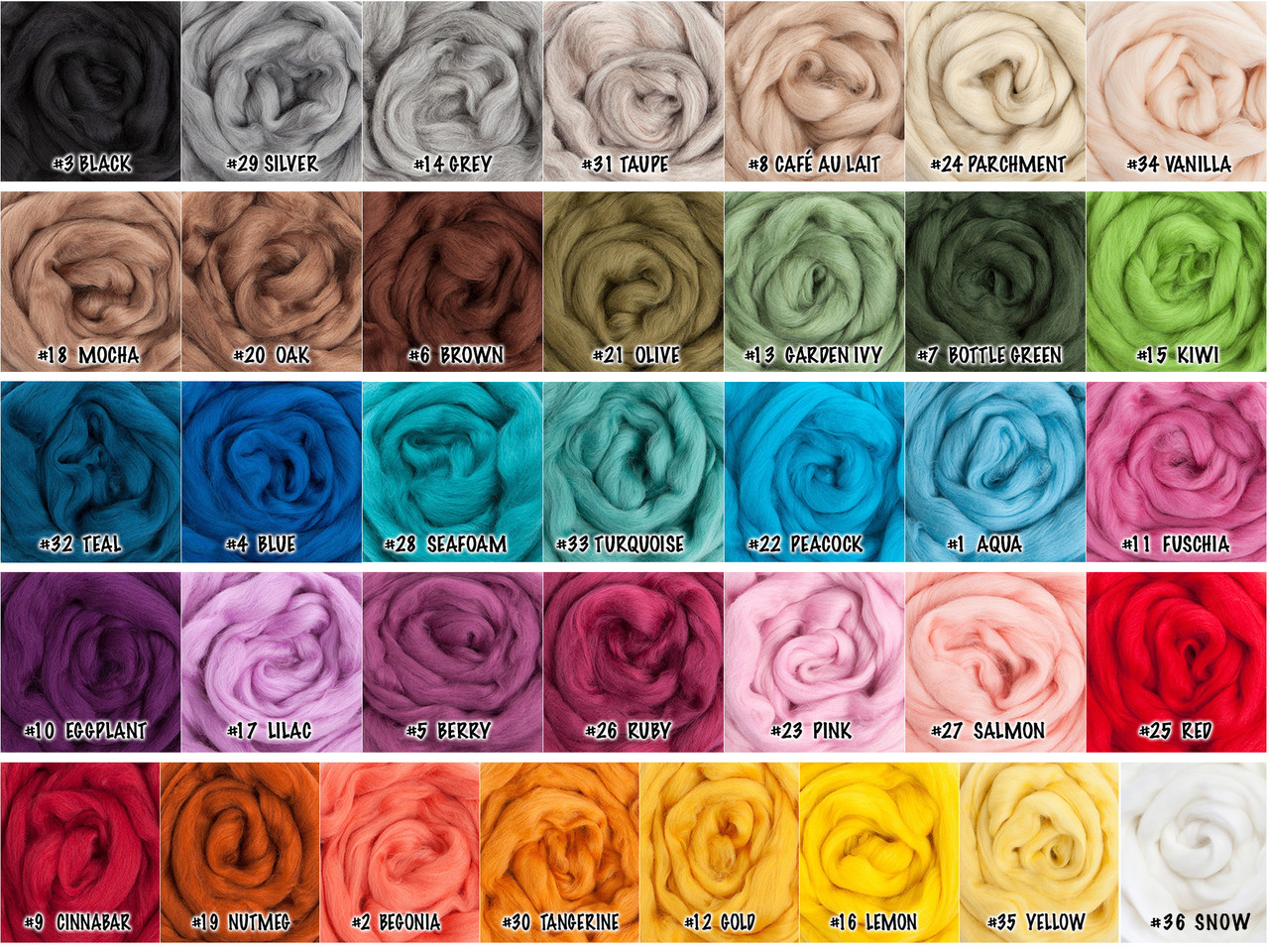 Merino Wool Roving (55+ colors) – Pine Rose & Co.