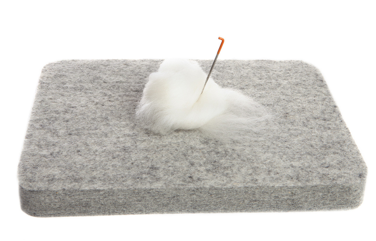 Needle Felting Pad, 10 x 8 x 1, 100% Natural Wool, For Precision Felting