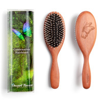 round brush with nylon and boar bristles