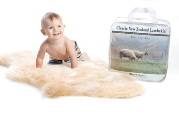 silky soft New Zealand classic lambskin baby rug