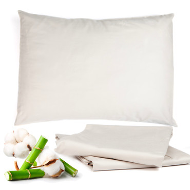 Bamboo & Cotton Pillowcase Set – Soft & Breathable – Set of 2 – Oeko-Tex Certified - Standard Pillow Size Cases Bamboo & Cotton Pillowcase Set – Soft & Breathable – Set of 2 – Oeko-Tex Certified - Standard Pillow Size Cases