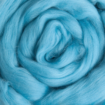 Merino Wool Top — Aqua, By the Pound