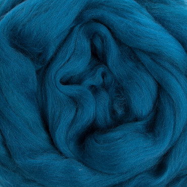 Merino Wool Top — Teal, By the Pound