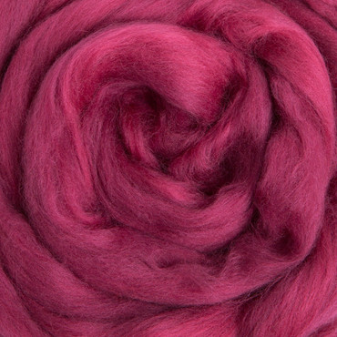 Merino Wool Top — Ruby, By the Pound