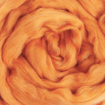 Merino Wool Top — Papaya, By the Pound