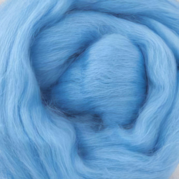 Merino Wool Top — Cerulean Blue, By the Pound