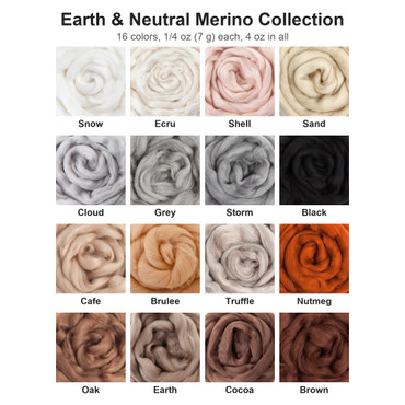Earth & Neutral Merino Collection, 16 colors