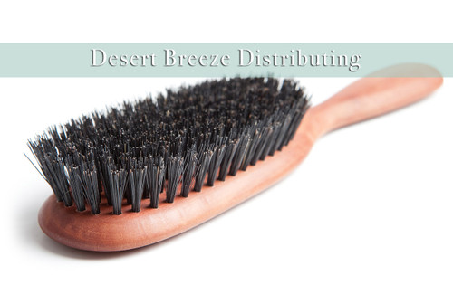 small natural bristle hair brush