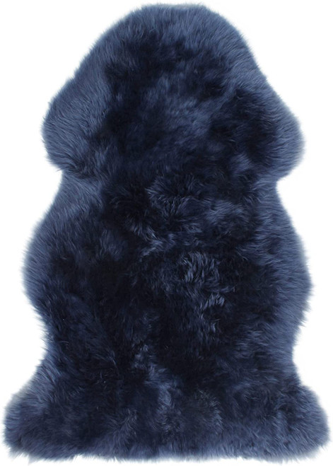 indigo blue sheepskin rug