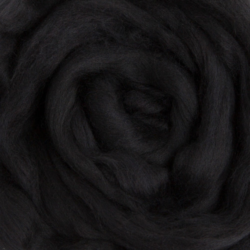 Merino Wool Top — Black, By the Pound
