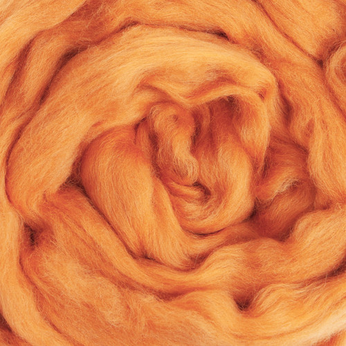 Merino Wool Top — Papaya, By the Pound