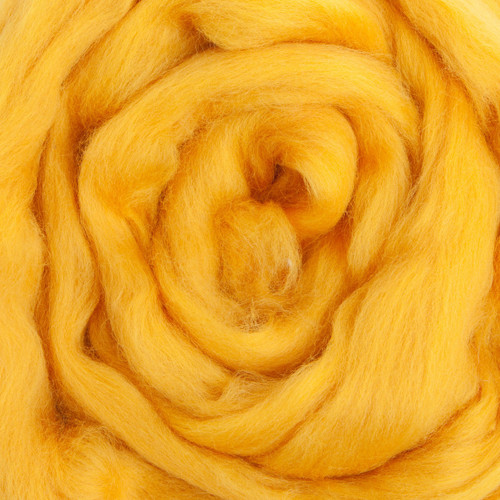 Merino Wool Top — Gold, By the Pound