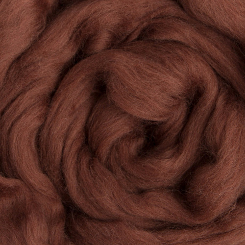 Merino Wool Top — Brown, By the Pound