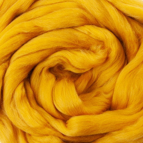Merino Wool Top — Saffron, By the Pound