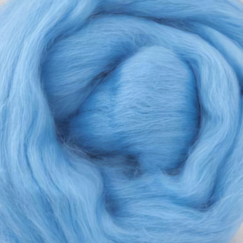 Merino Wool Top — Cerulean Blue, By the Pound