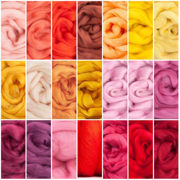 Floral and sunset merino colors