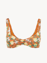 Bikinioberteil in Orange mit Print_0