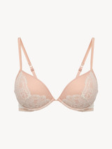 Push Up BH in Hellbeige und Puder mit Leavers Spitze_0