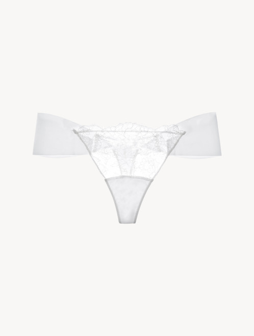 String in Weiß aus Lycra® mit Chantilly-Spitze_3