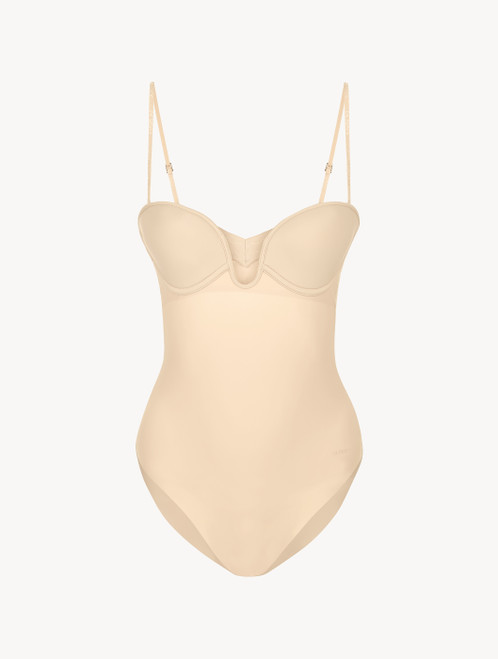 Body mit gepolstertem U-Bra und Bügeln in der Farbe Latte Macchiato_1
