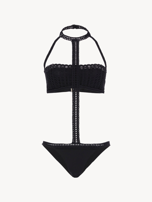 Trikini in Schwarz mit Soutache_1