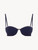 Bandeau-Bikini-Oberteil mit Monogramm in Navyblau_0