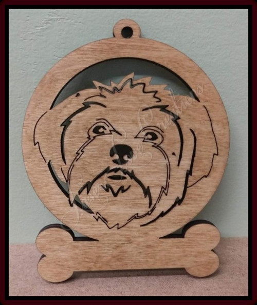 Havanese- Laser Cut Wood Dog Ornament