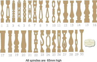 Stair Spindle Selection - Dolls House Miniatures ~ 12th Scale ~Laser Cut