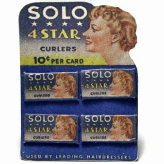 Solo Hair Pins Display Card Dolls House Miniature - 12th Scale