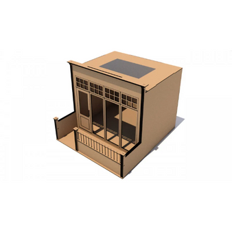 Shop Box Kit With Front Patio Area - 12th Scale
