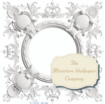 Morningside Ceiling Design - Dollhouse Wallpaper - Sizes For All Scales Available - Miniature Ceiling Paper - Dollhouse Ceiling