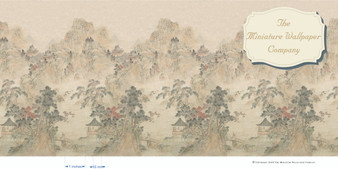 The Great Wall Mural  Dollhouse Miniature Wallpaper - All Scales Available - Paper, Self Adhesive or Fabric - Miniature Paper