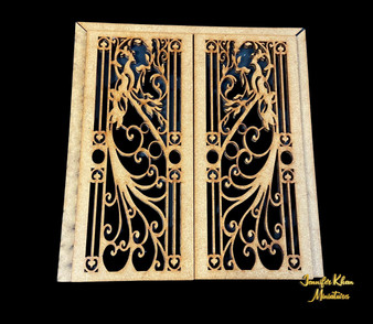 Peacock Laser Cut Single Door - 1:12 scale