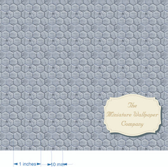 Hexagon Marble Wall Tiles Grey - Luxury Dollhouse Miniature Wallpaper - All Scales Available - Papers, Self Adhesive And Fabrics