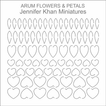 Arum flowers & Petals Laser Cut Flower Sheets