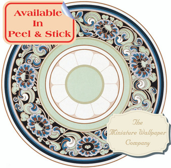 Floral Blues Floor Medallion