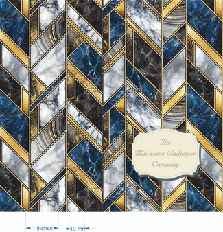 Opulent Blue And Gold Marble