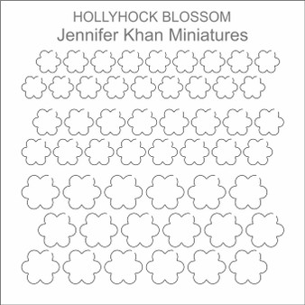 Hollihock Blossom 2 Leaves Laser Cut Flower Sheets