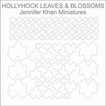 Hollyhock Leaves  Blossoms Laser Cut Flower Sheets