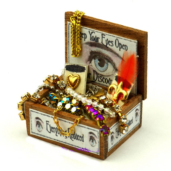 Copy of OOAK Jewellery Sales Box Display - 12th Scale-Miniature Jewellery-Dollhouse Jewellery-12th scale Jewellery