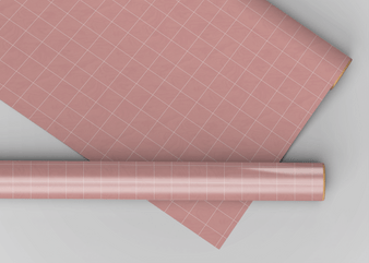 Pink Basic Wall Tiles Dollhouse Miniature Wallpaper - All Scales Available - Papers, Self Adhesive And Fabrics - Dollhouse Wallpaper