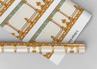 Aurum Lower Border Dollhouse Miniature Wallpaper - All Scales Available - Papers, Self Adhesive - Dollhouse Wallpape