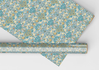 Wileena Flowers Luxury Dollhouse Miniature Wallpaper - All Scales Available - Self Adhesive And Fabrics - Miniature