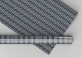 Susi Blue Stripes Dollhouse Miniature Wallpaper - All Scales Available - Self Adhesive And Fabrics - Miniature