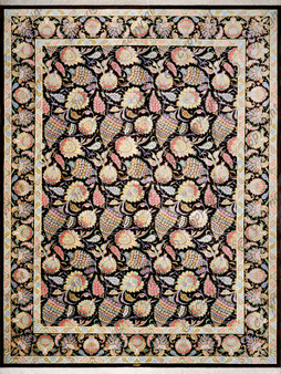 Fruits And Nuts Rug - Sizes For All Scales Available - Custom Sizes Available - Miniature Rugs - Dollhouse Rugs - Rugs