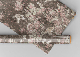 Hummingbird showerg Dollhouse Miniature Wallpaper - All Scales Available - Self Adhesive And Fabrics - Miniature