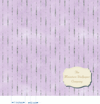 Silver And Purple Sparkle - Luxury Dollhouse Miniature Wallpaper - All Scales Available - Papers, Self Adhesive And Fabrics