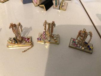 Jewellery Set 9 - Set of  3 Jewelley Display - 1:12 scale miniature
