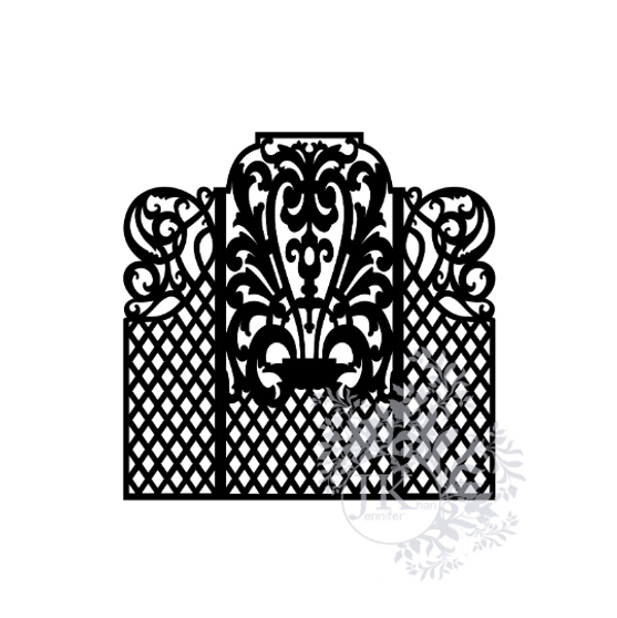 Ornate Fence Panel 2 - Dolls House Miniatures ~ 12th Scale ~ Laser Cut Kit