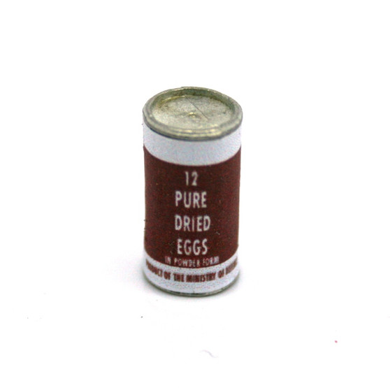 Pure Dried Eggs Tin - Miniature Tin Food - 12th Scale